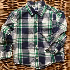 Janie and Jack 100% cotton Long Sleeve Button Up